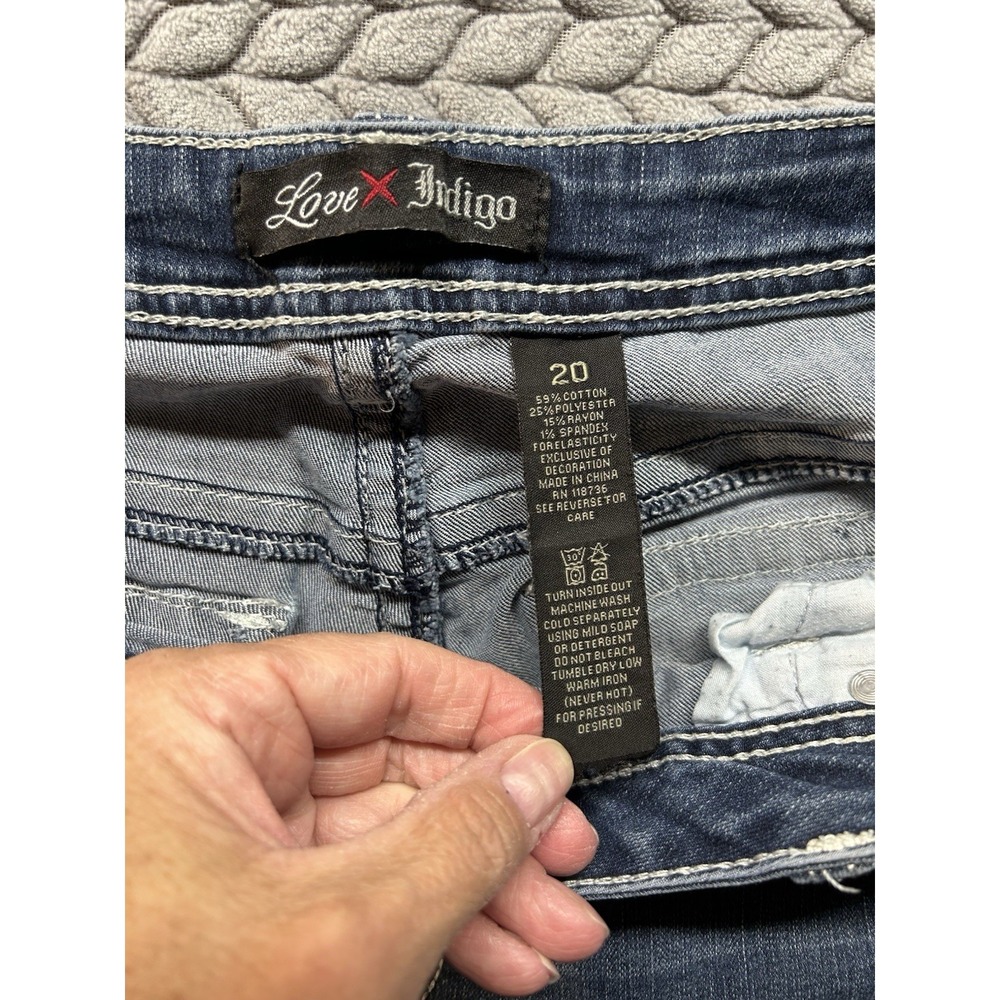 Rhythm In Blues Women's Jeans Size 20 Dark Stretch Denim Bootcut - Picture 12 of 16